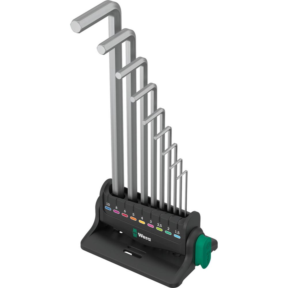 Wera 950/9 Hex-Plus 8 Winkelschlüsselsatz, metrisch, gestellverchromt
