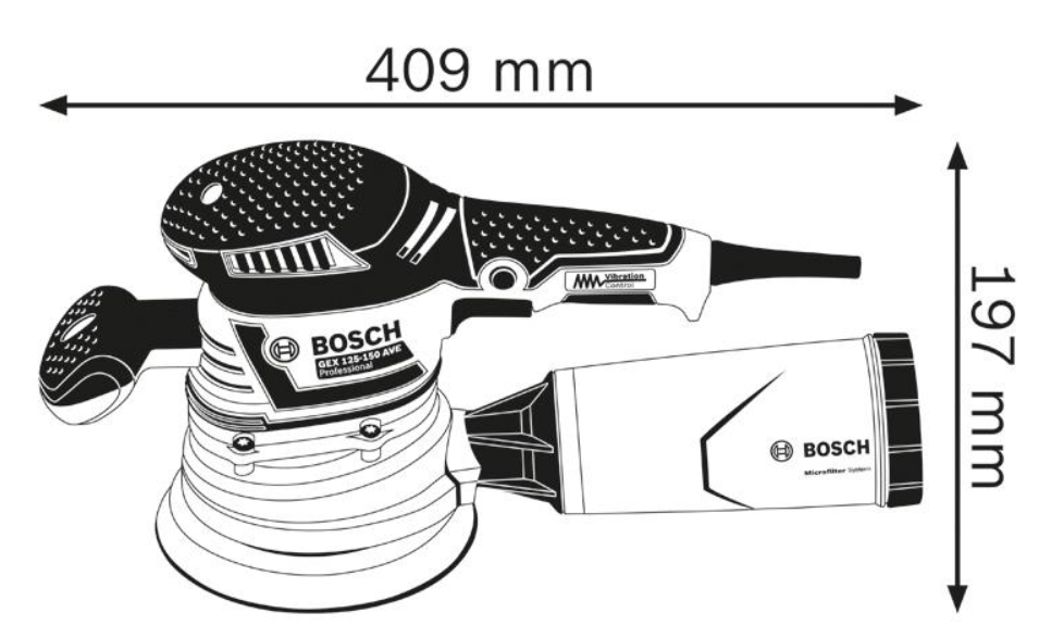 Bosch Exzenterschleifer GEX 40-150 mit 1 x Mehrlochschleifblatt C470