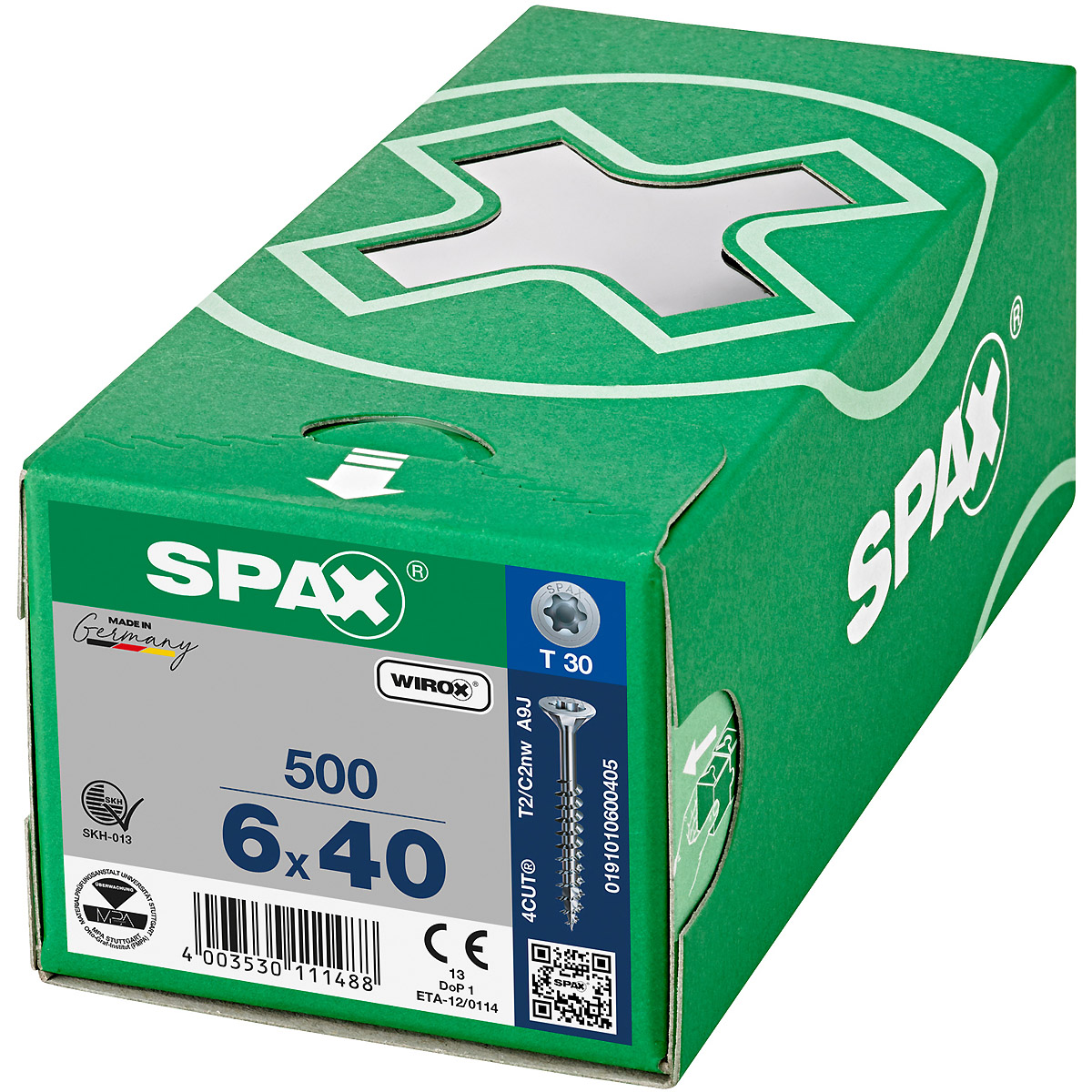 SPAX Senkmultikopf T-Star Plus T30 Teilgewinde WIROX, 500 Stück