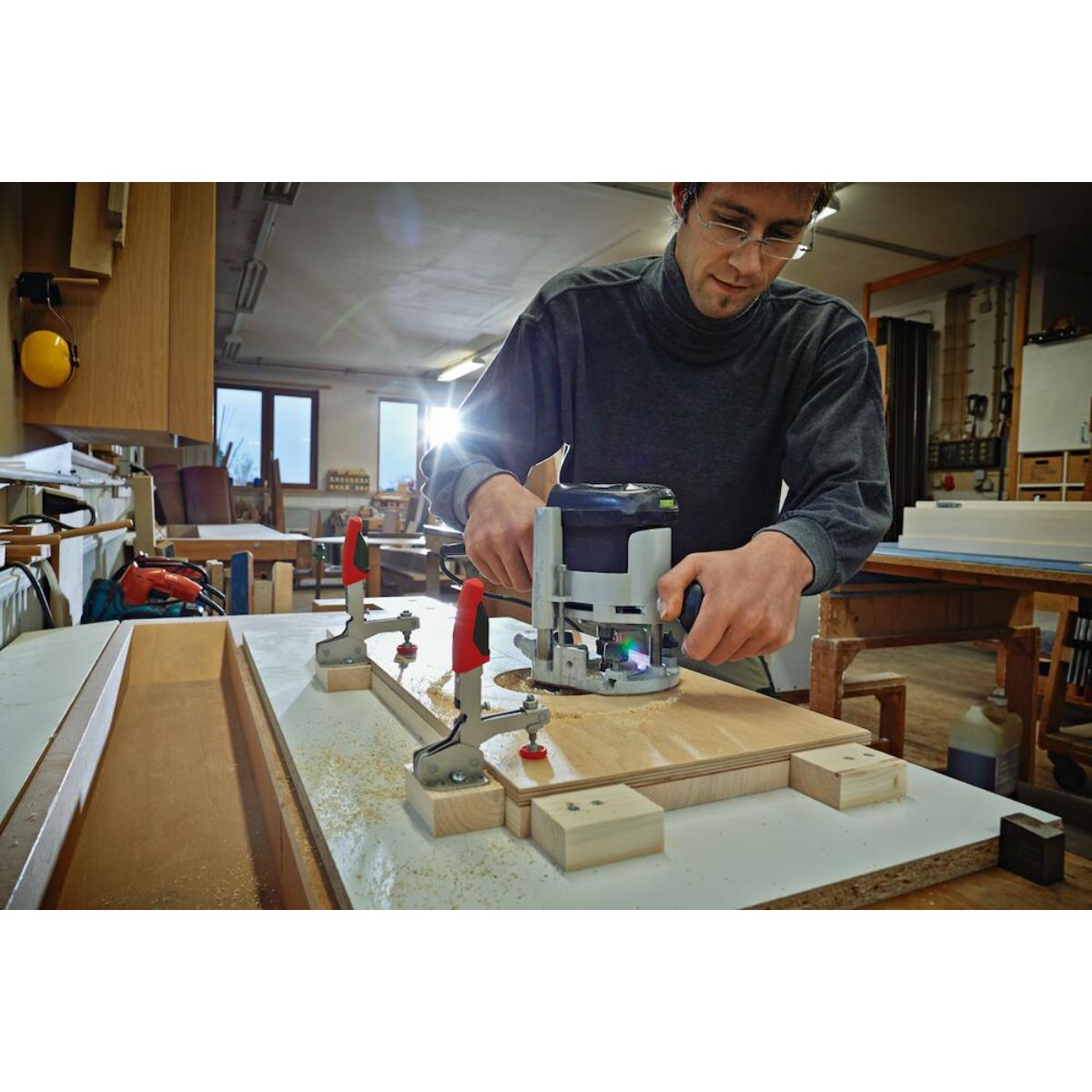 Bessey Senkrechtspanner mit offenem Arm und waagrechter Grundplatte STC-VH
