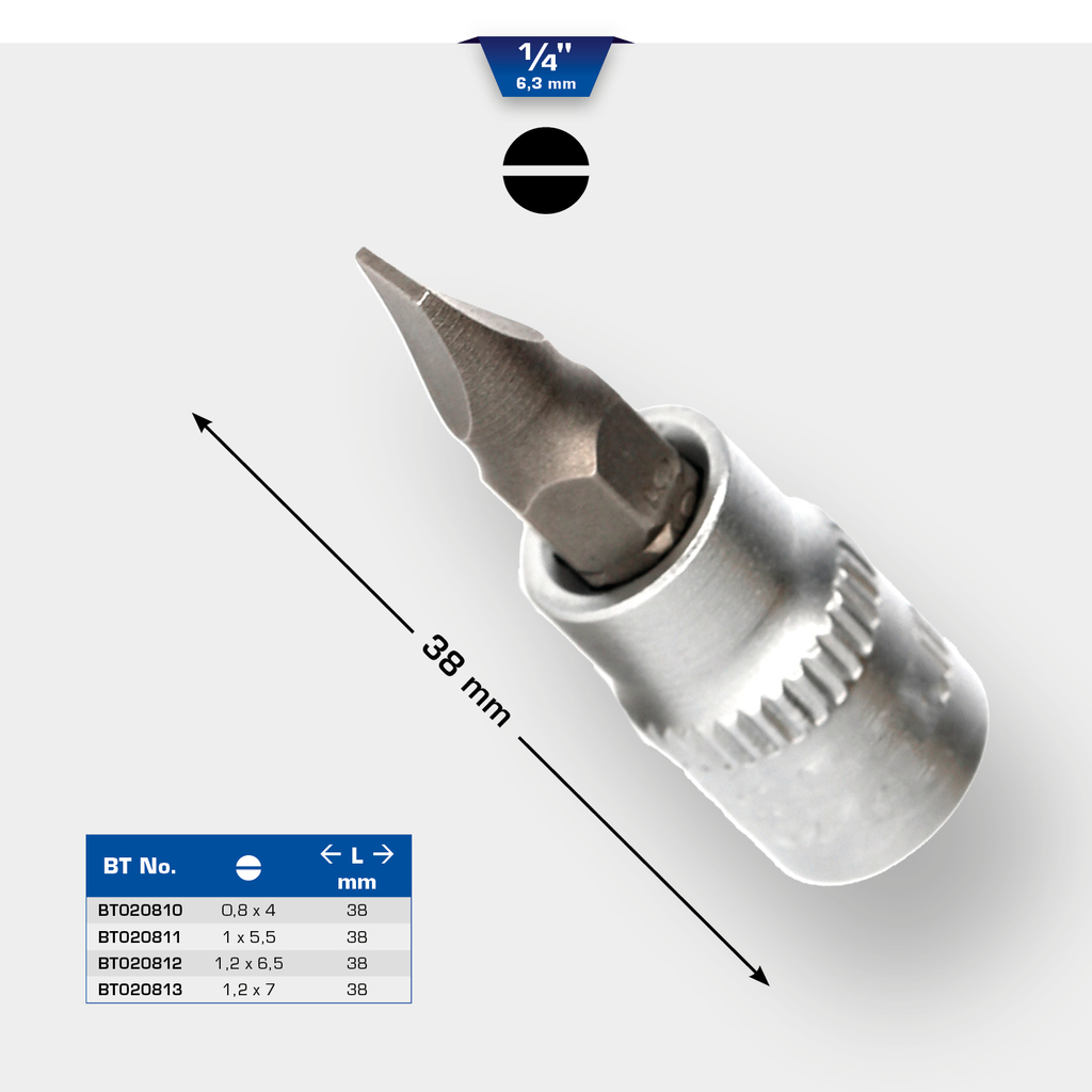 Brilliant Tools 1/4" Schlitz Bit-Stecknuss