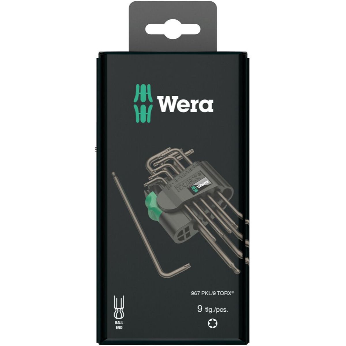 Wera 967/9 TX 1 SB TORX Winkelschlüsselsatz, BlackLaser, 9-teilig