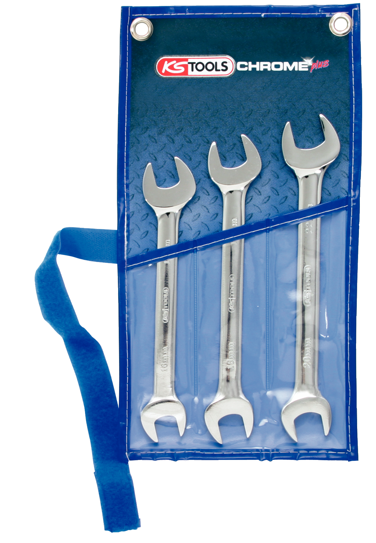 KS Tools CHROMEplus Doppel-Maulschlüssel-Satz, 3-tlg
