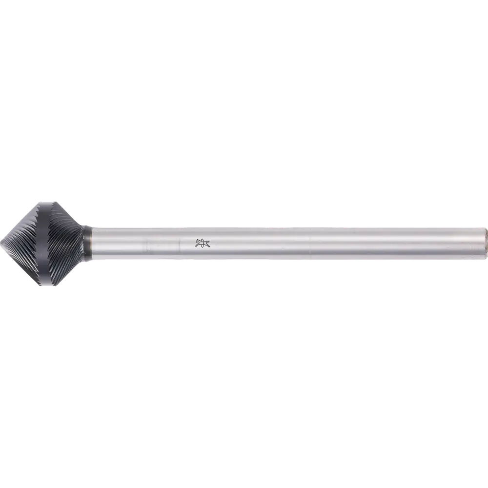 PFERD TOOLS Hartmetall Hochleistungsfrässtift KSK-WKN Ø 16x15mm Schaft-Ø 6x75mm Z5 HICOAT besch. Spezialform Anfas-/Entgratarbeiten Robotereinsatz