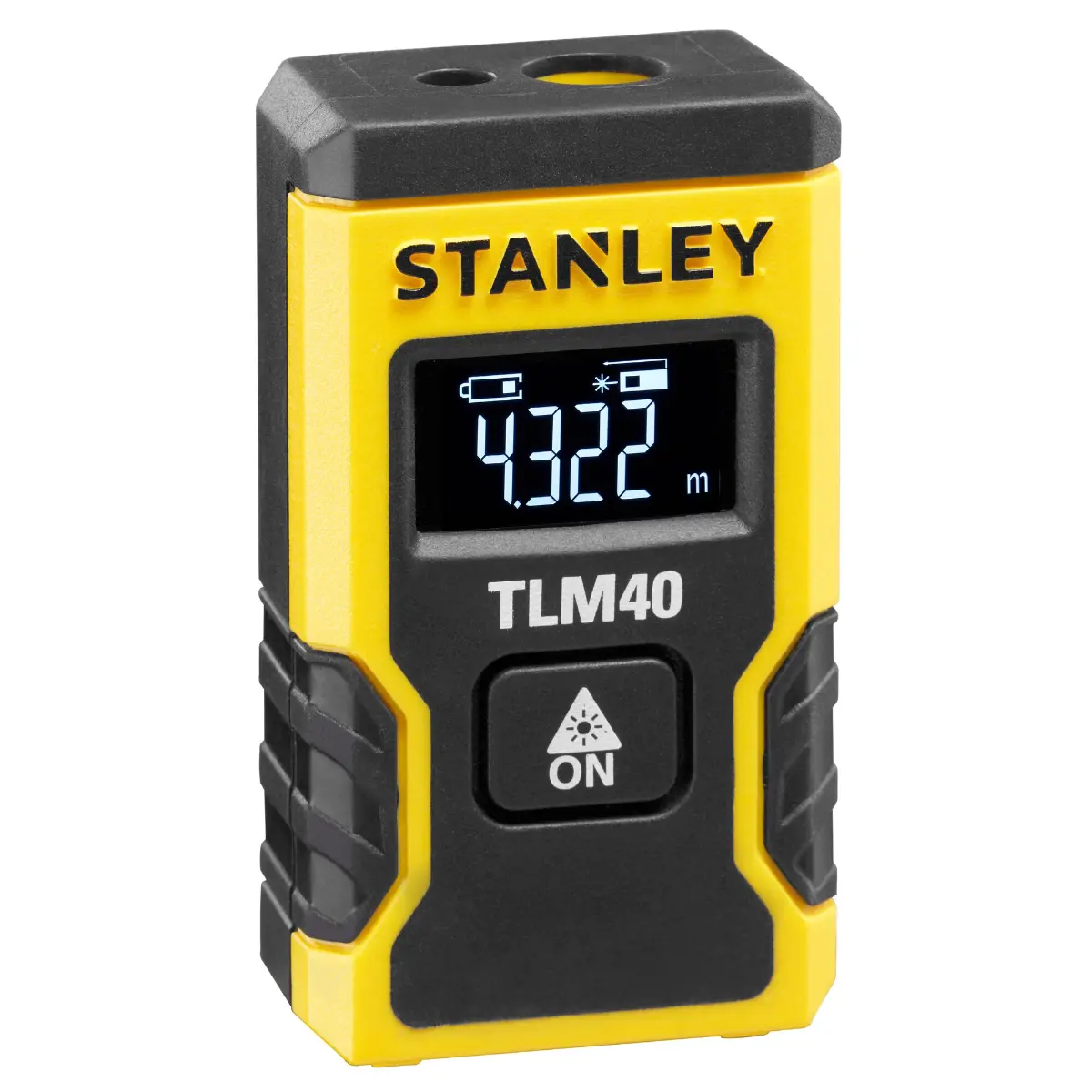 STANLEY Laserentfernungsmesser bis 12m im praktischen Taschenformat, schwarzes Display