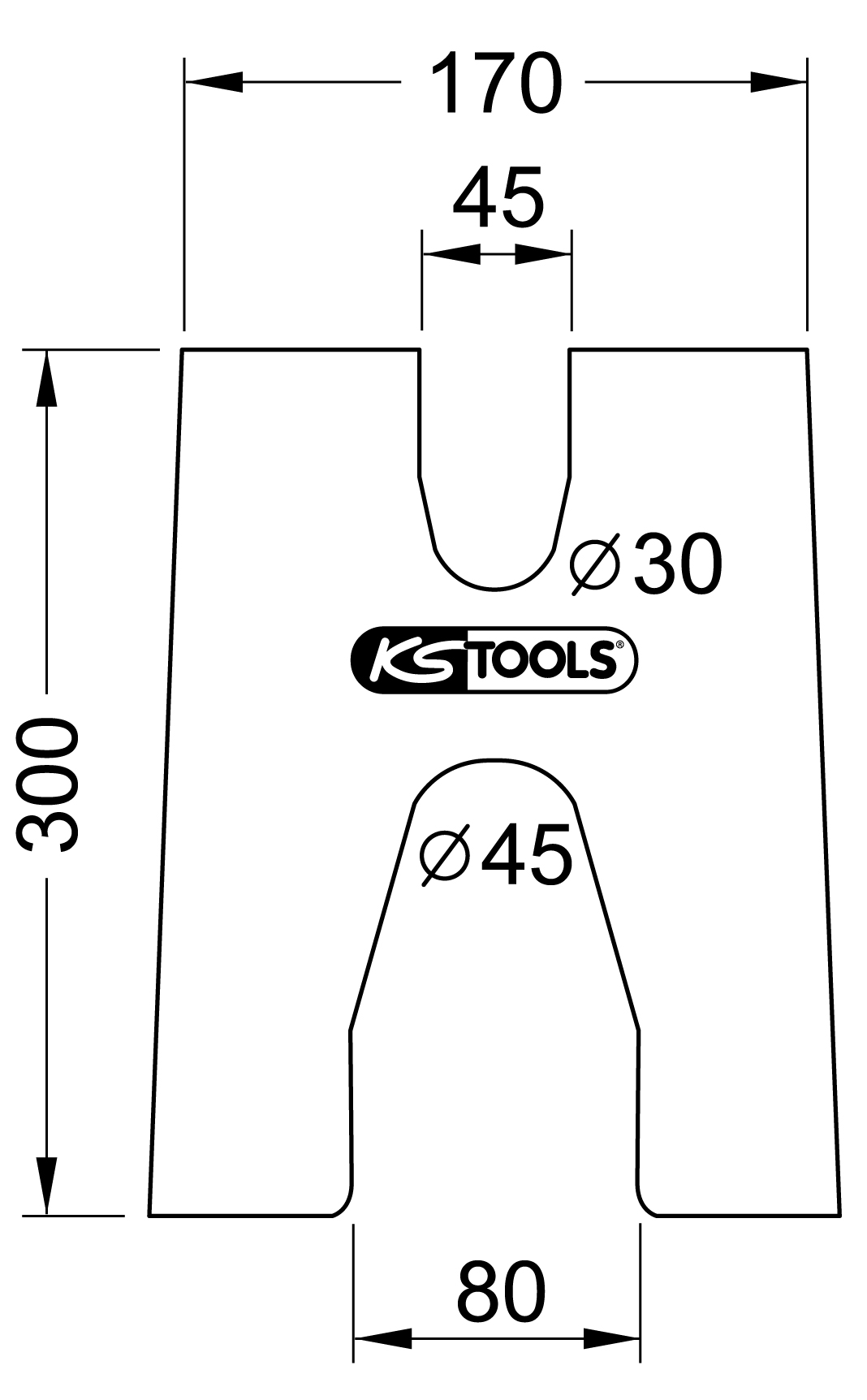 KS Tools Prismenplatte extra dünn Ø 30,0 - 45,0 mm