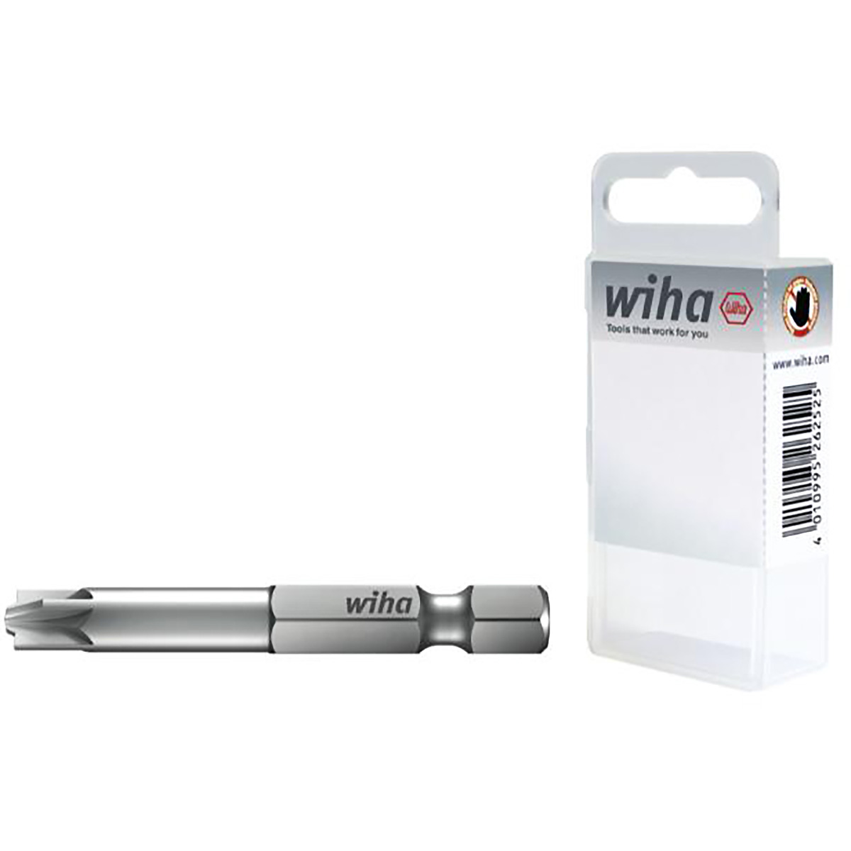 Wiha Bit Professional 70 mm PlusMinus/Pozidriv 2-teilges Set (SL/PZ1) 1/4 zoll E6,3 in Box
