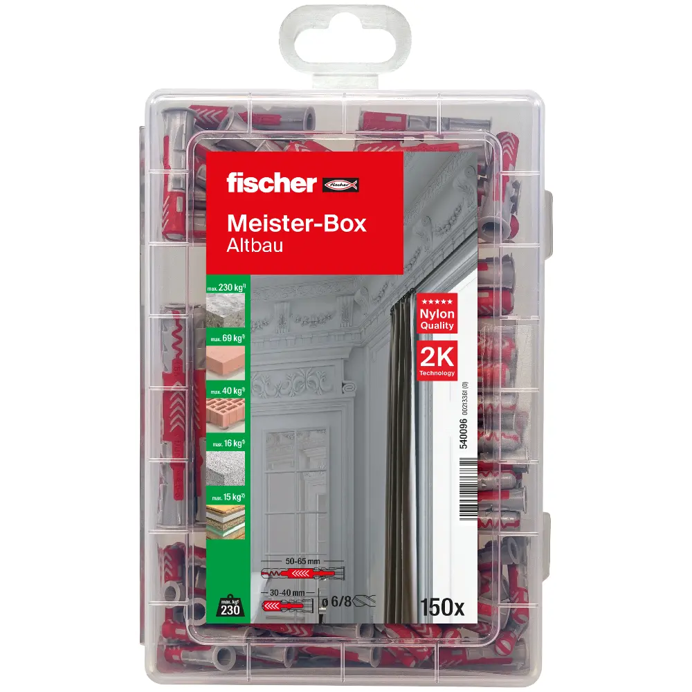 Fischer Dübelsortiment Meister-Box Altbau (150 Teile)