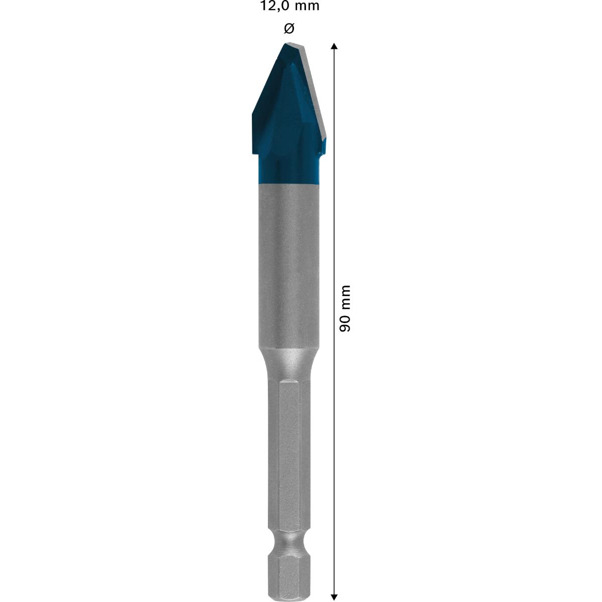 Bosch EXPERT HEX-9 Hard Ceramic Bohrer, 12 x 90 mm