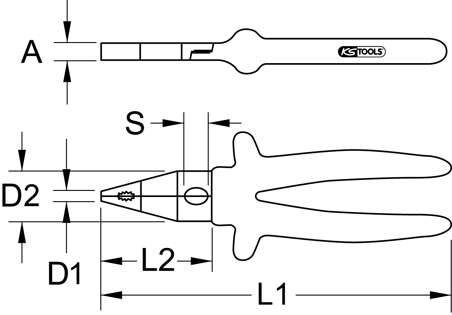 KS Tools 1000V Kombizange