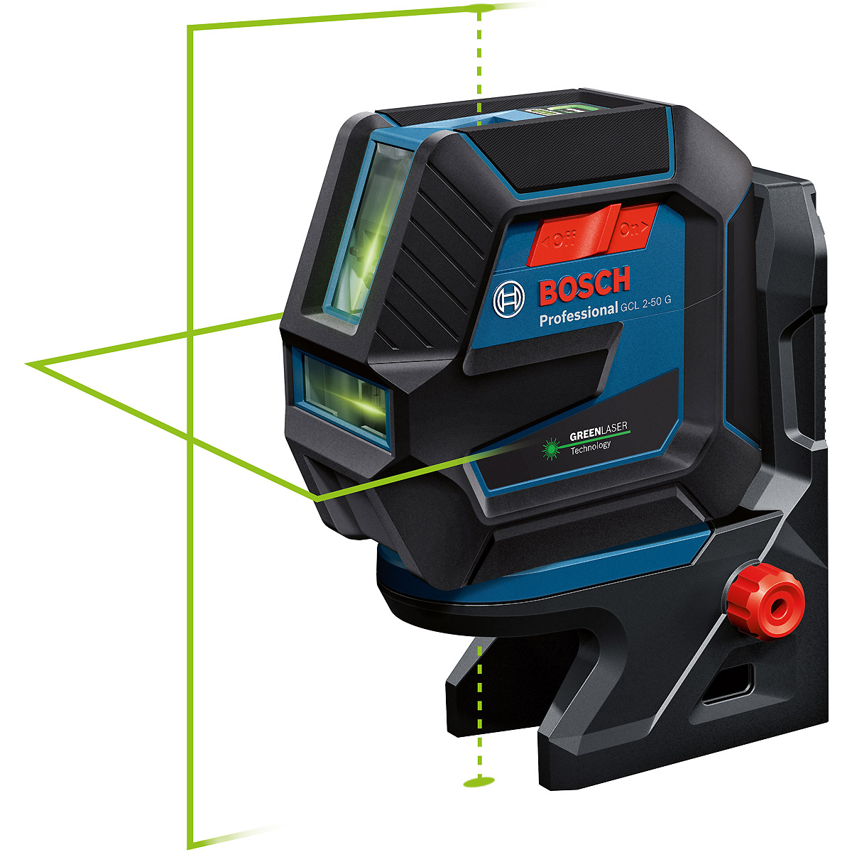 Bosch Kombilaser GCL 2-50 G mit Deckenklemme und Handwerkerkoffer