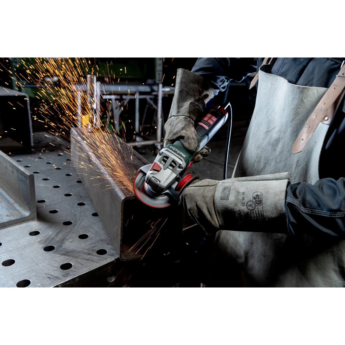 Metabo Winkelschleifer WEV 19-125 Q M-Brush mit Drehzahlregelung, Schnellspannmutter - Karton