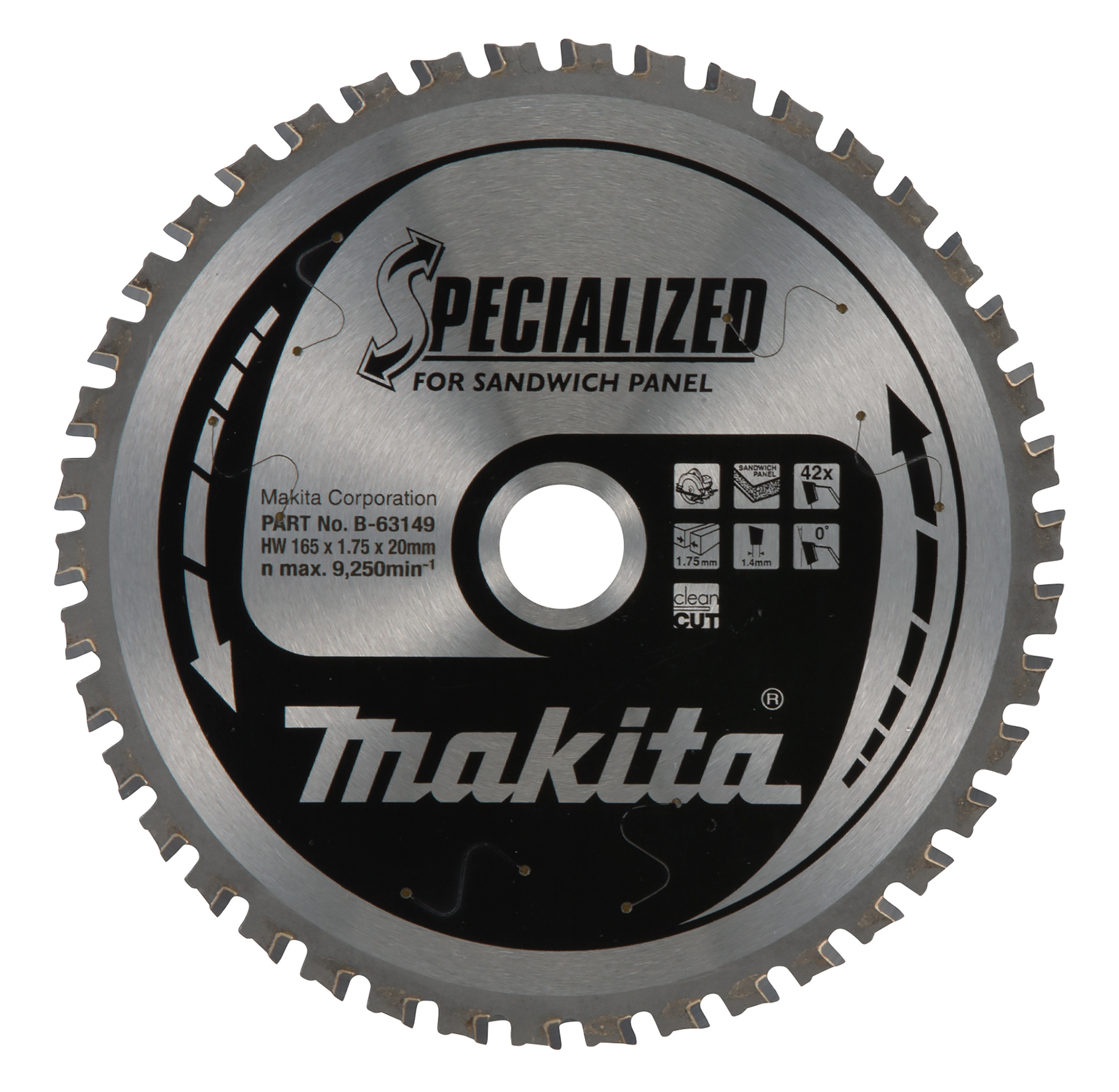 Makita SPECIALIZED Sägeblatt 165x20x42Z - B-63149