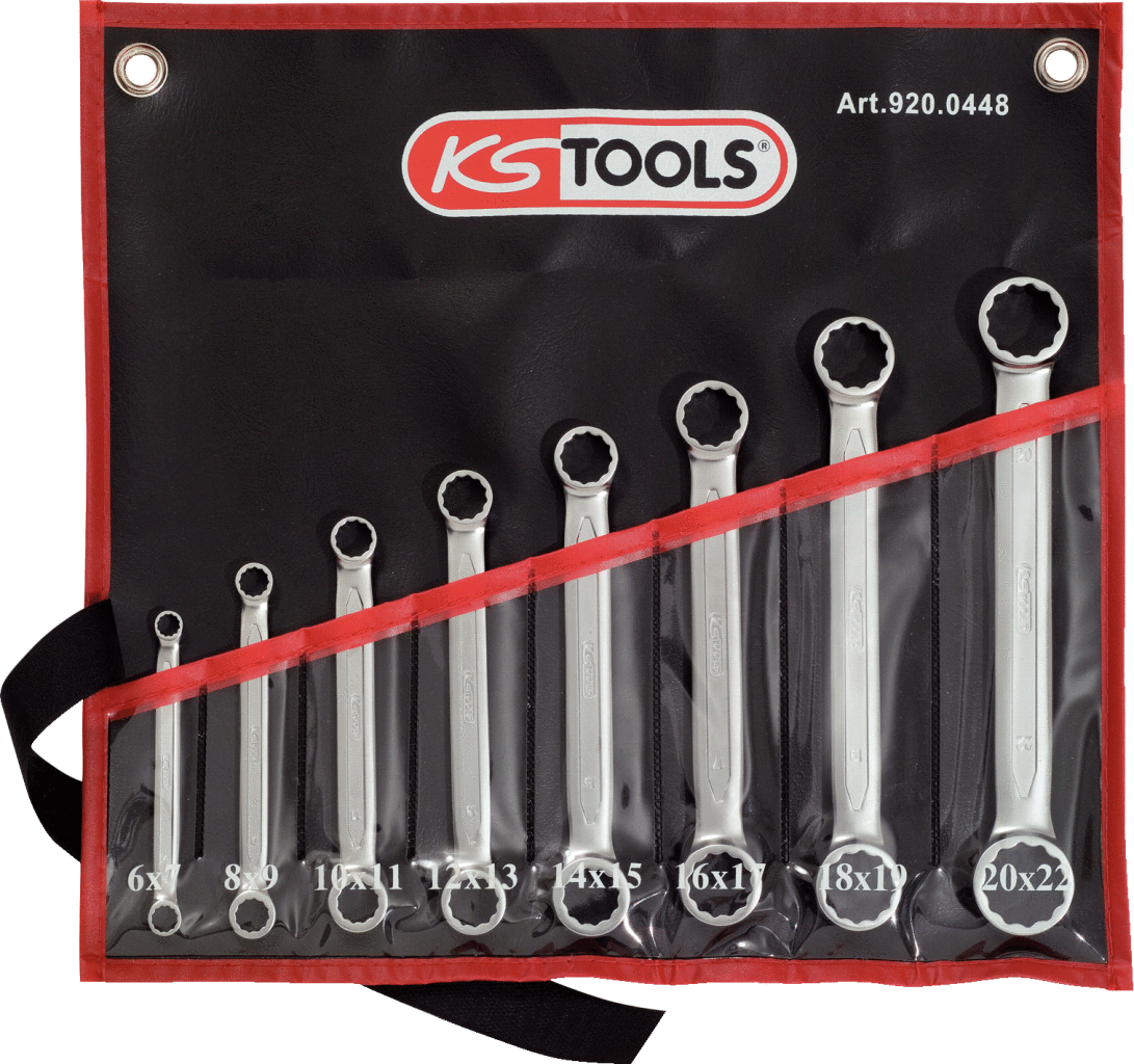 KS Tools ULTIMATEplus Doppel-Ringschlüssel-Satz, gerade, 8-tlg