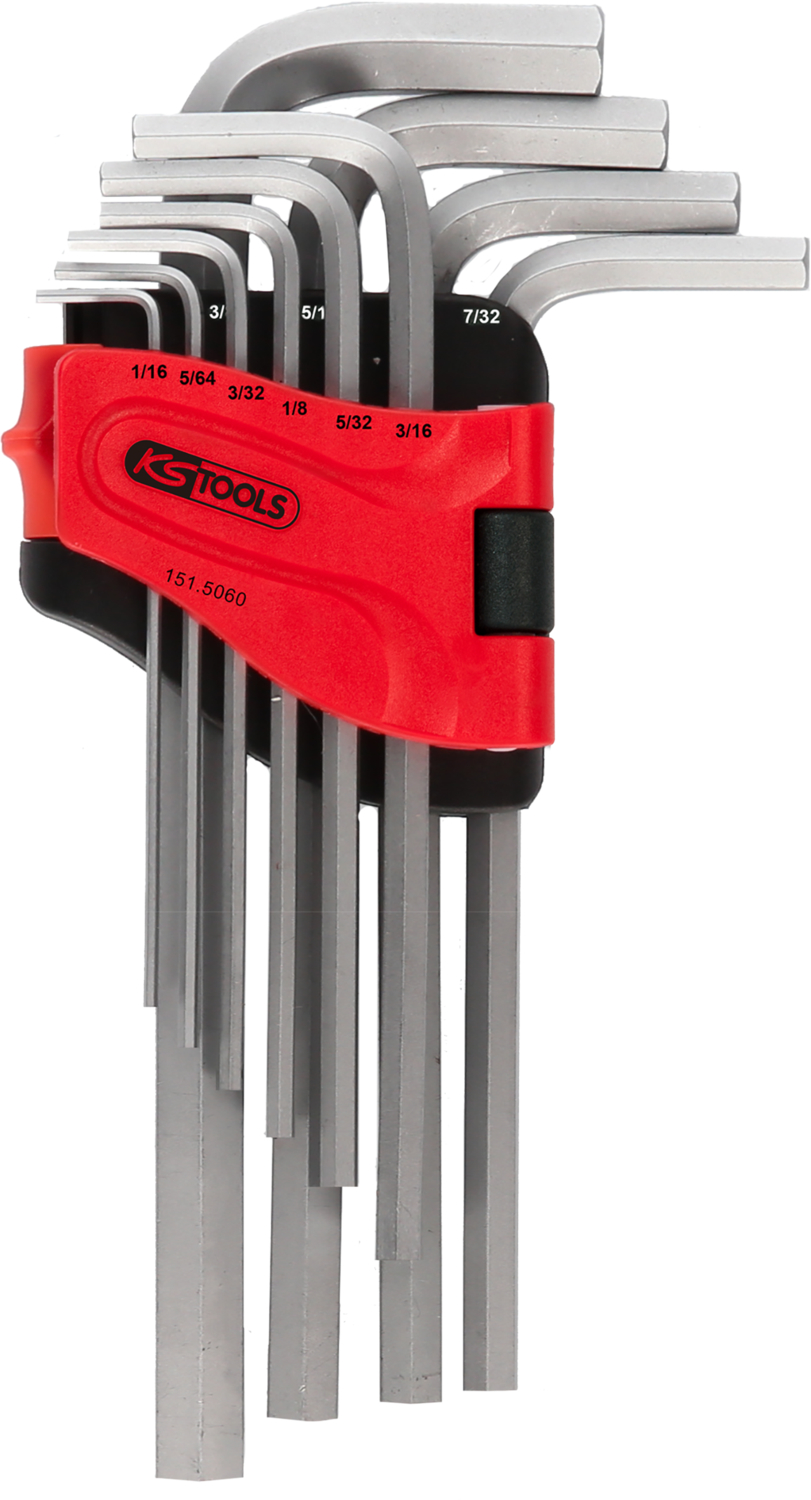 KS Tools Innensechskant-Winkelstiftschlüssel-Satz, im Klapphalter,10-tlg1/16"-3/8"