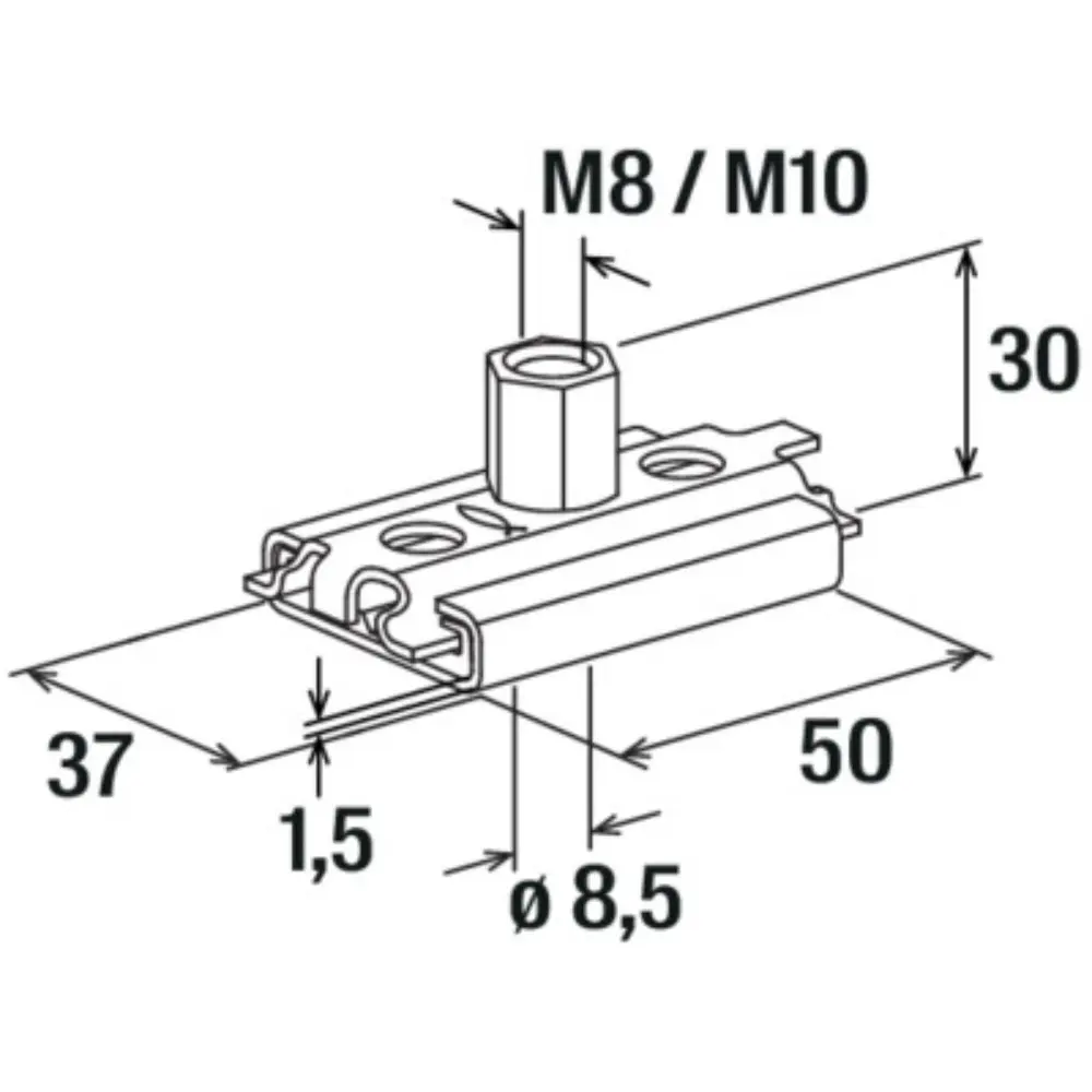 Fischer Schiebeschlitten kompakt FASC M8/10