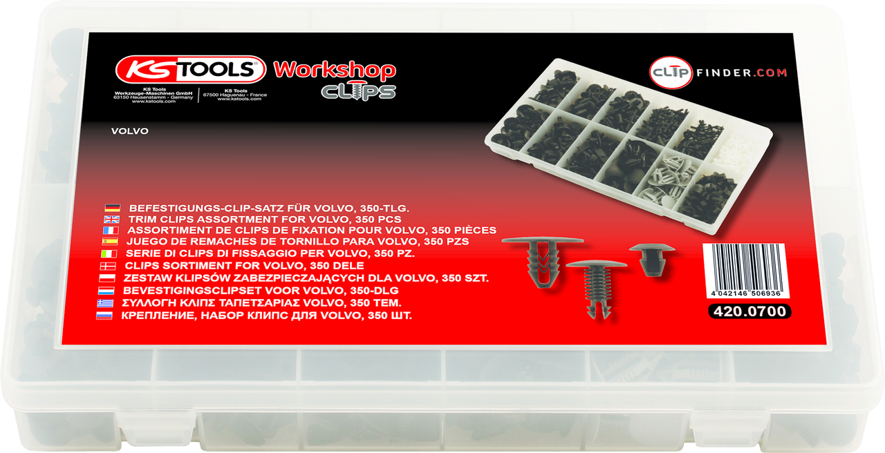 KS Tools Befestigungs-Clip-Satz für Volvo, 350-tlg