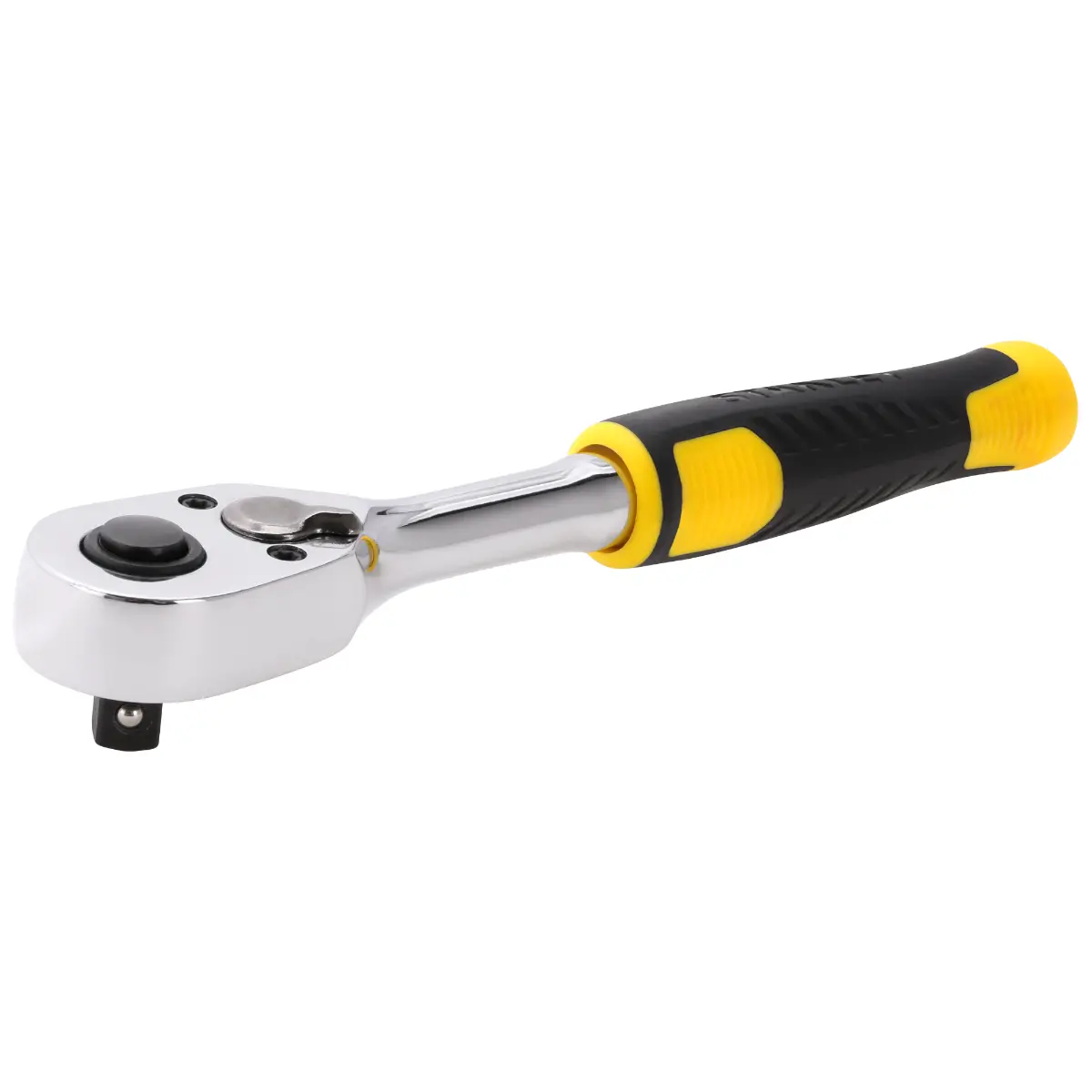 STANLEY 1/4 Zoll Umschaltknarre, 72 Zähne, Griff aus Bi-Material für Kontrolle und Komfort