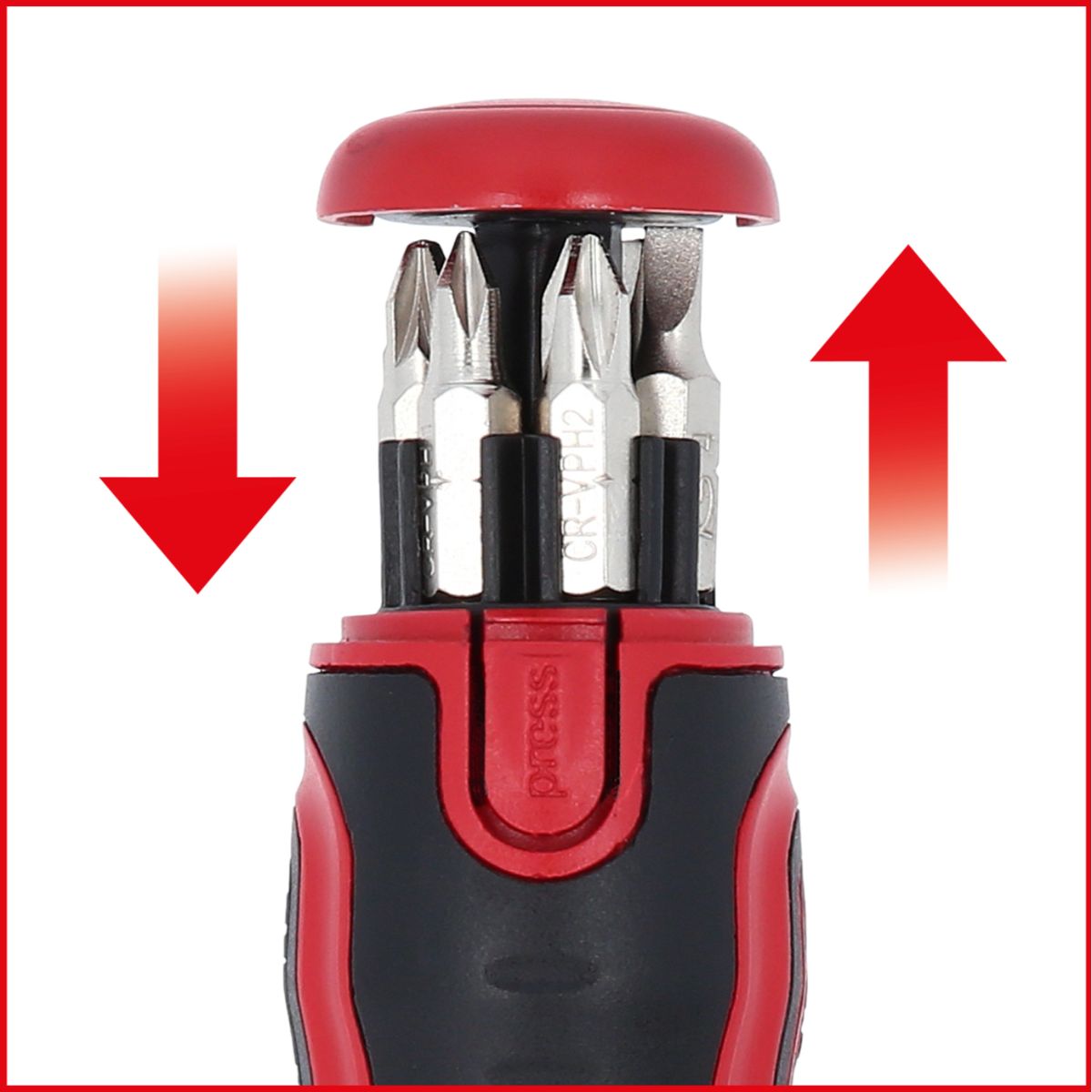 KS Tools 1/4 Zoll 6 in 1 Mini-Ratschen-Schraubendreher