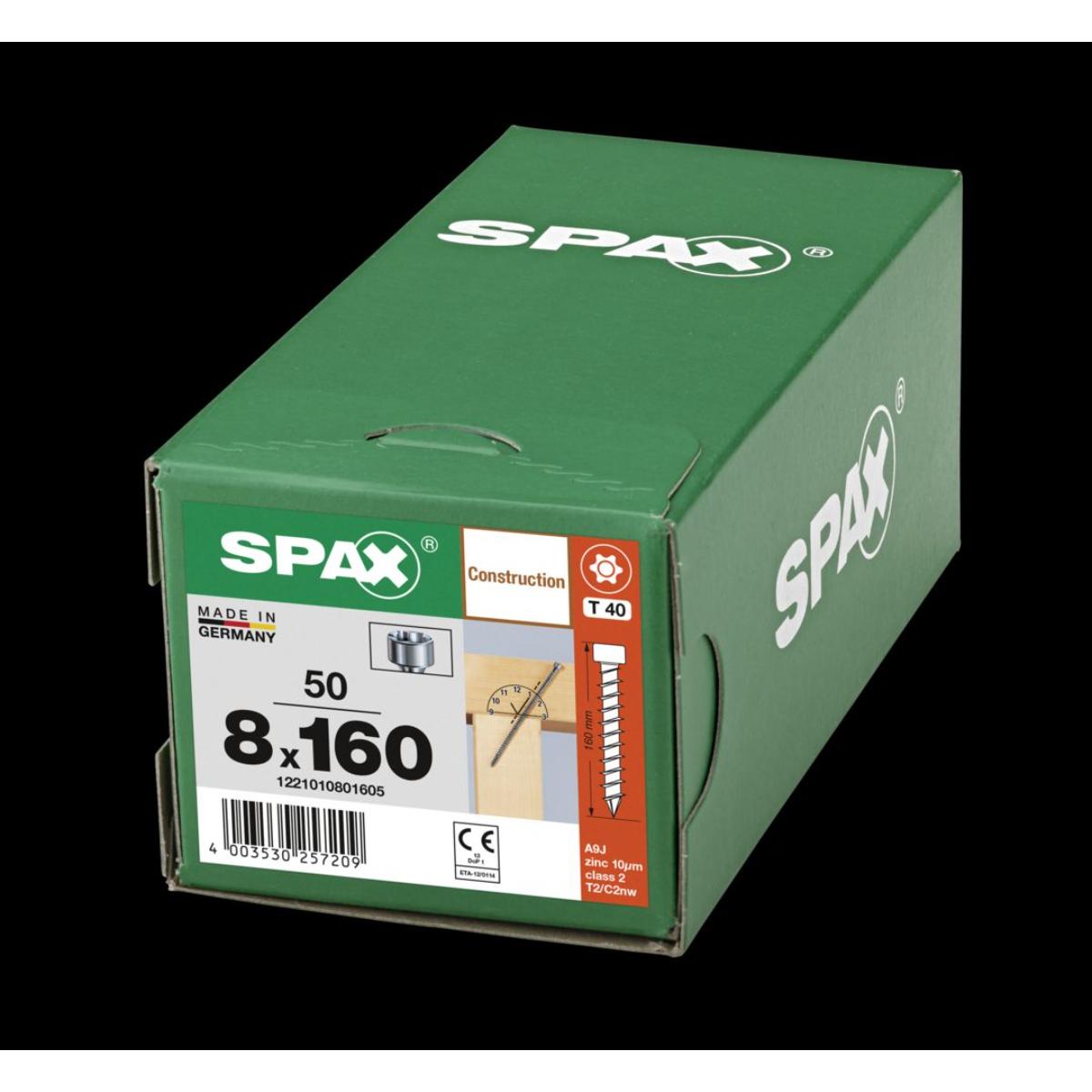 SPAX-S Zylinderkopf T-Star Plus T40 Vollgewinde Cut WIROX, 50 stück