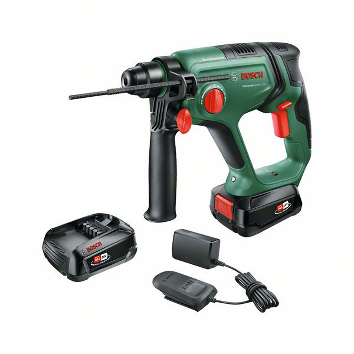 Bosch Akku-Bohrhammer UniversalHammer 18V, 2 Akku PBA 18V 2.5Ah W-B, Ladg. u. Koffer