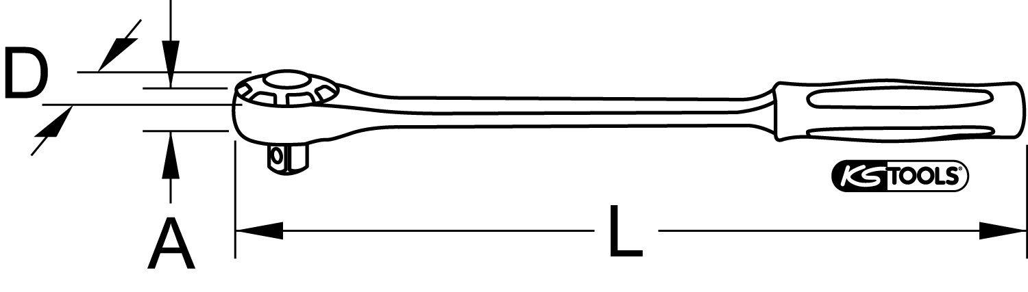 KS Tools 3/4" Umschaltknarre, 72 Zahn