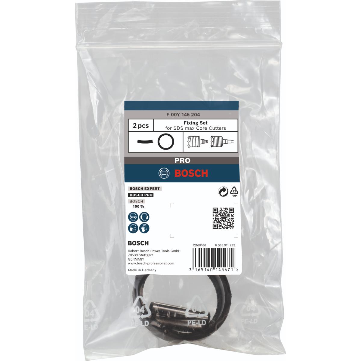 Bosch PRO Reparatursets für SDS max Bohrkronen: Befestigungsstift + Gummiring, 5 mm