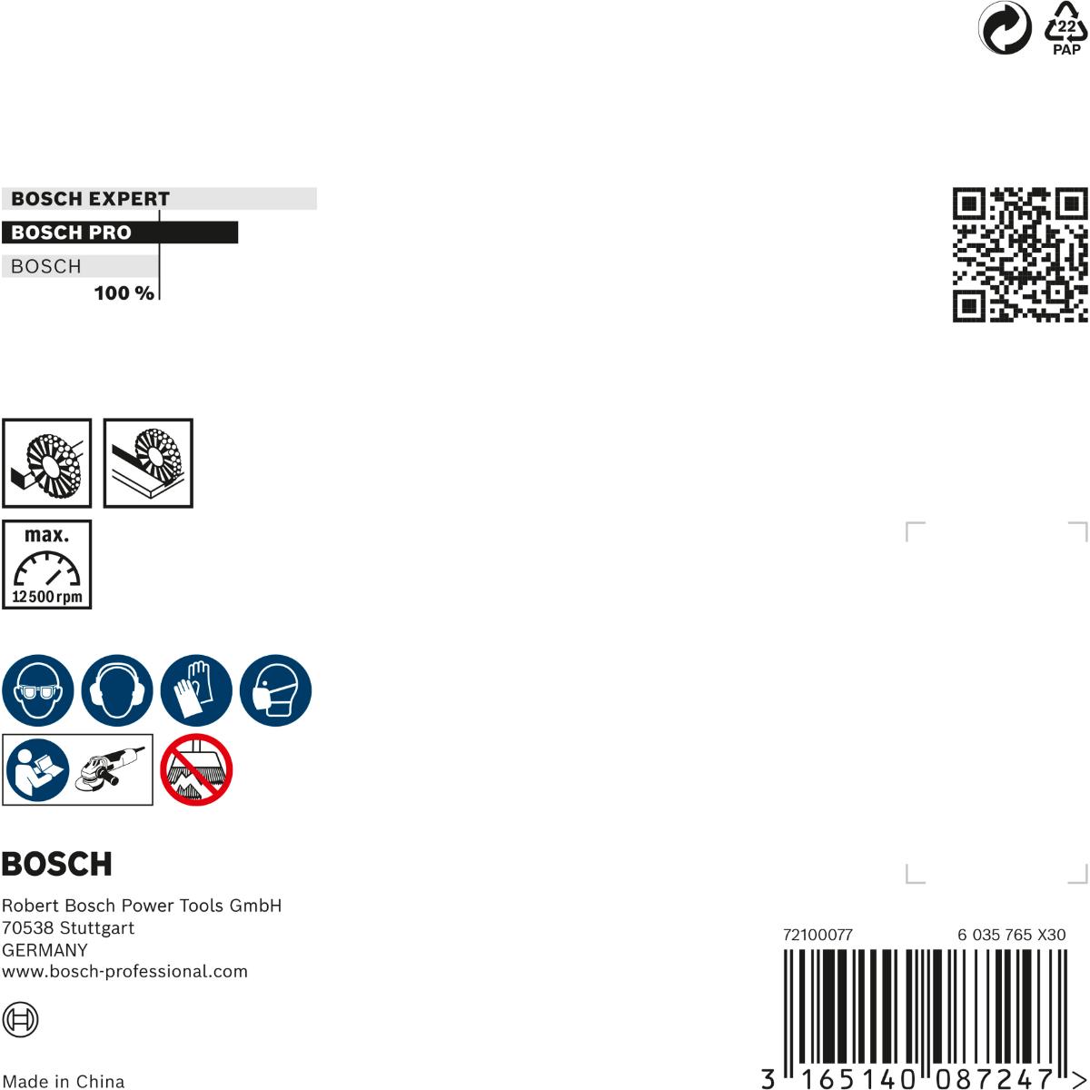 Bosch PRO Kegelbürste Heavy for Metal, gezopf 115mm