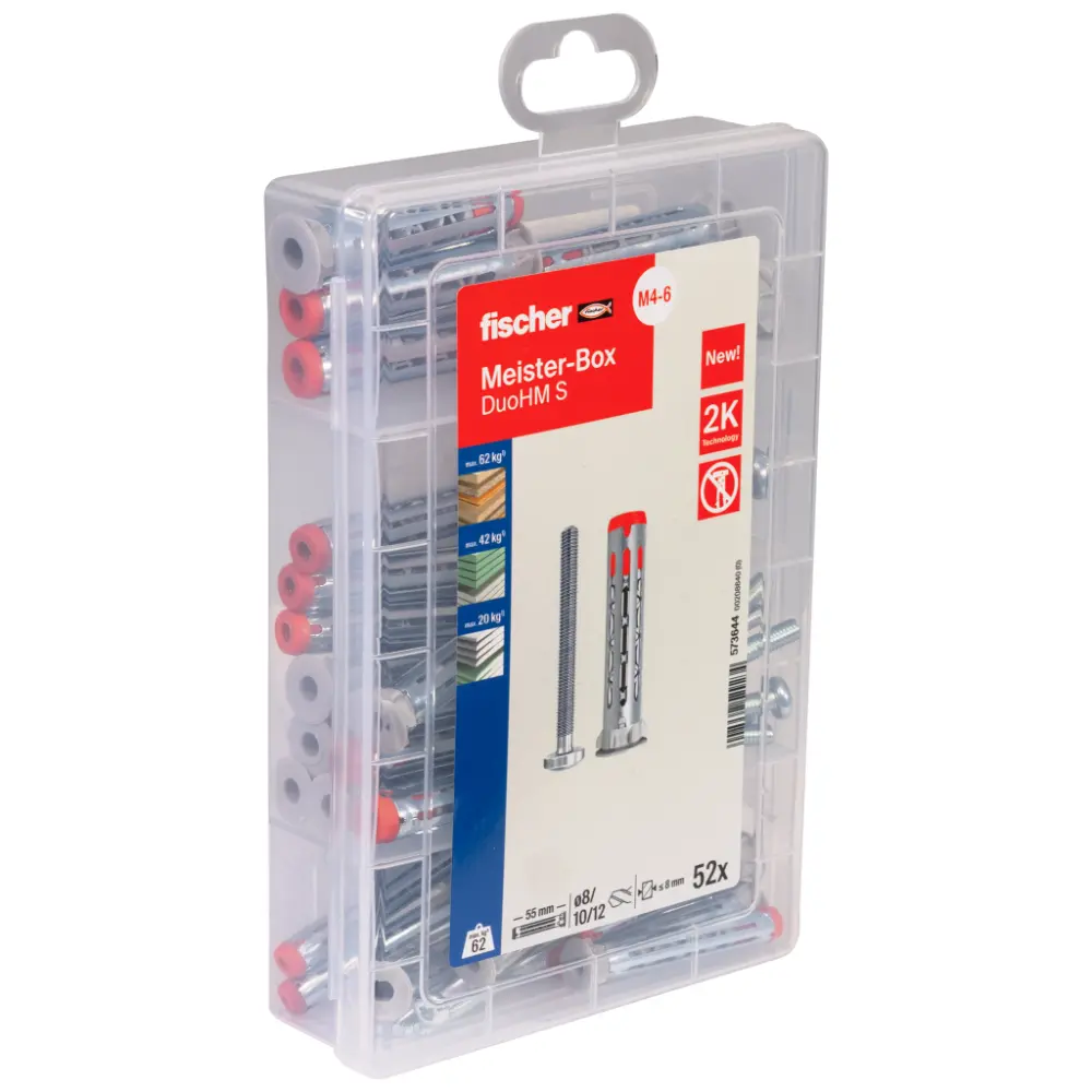 Fischer Meister-Box Holhraumdübel DuoHM TX mit Panhead-Schraube, TX-Antrieb