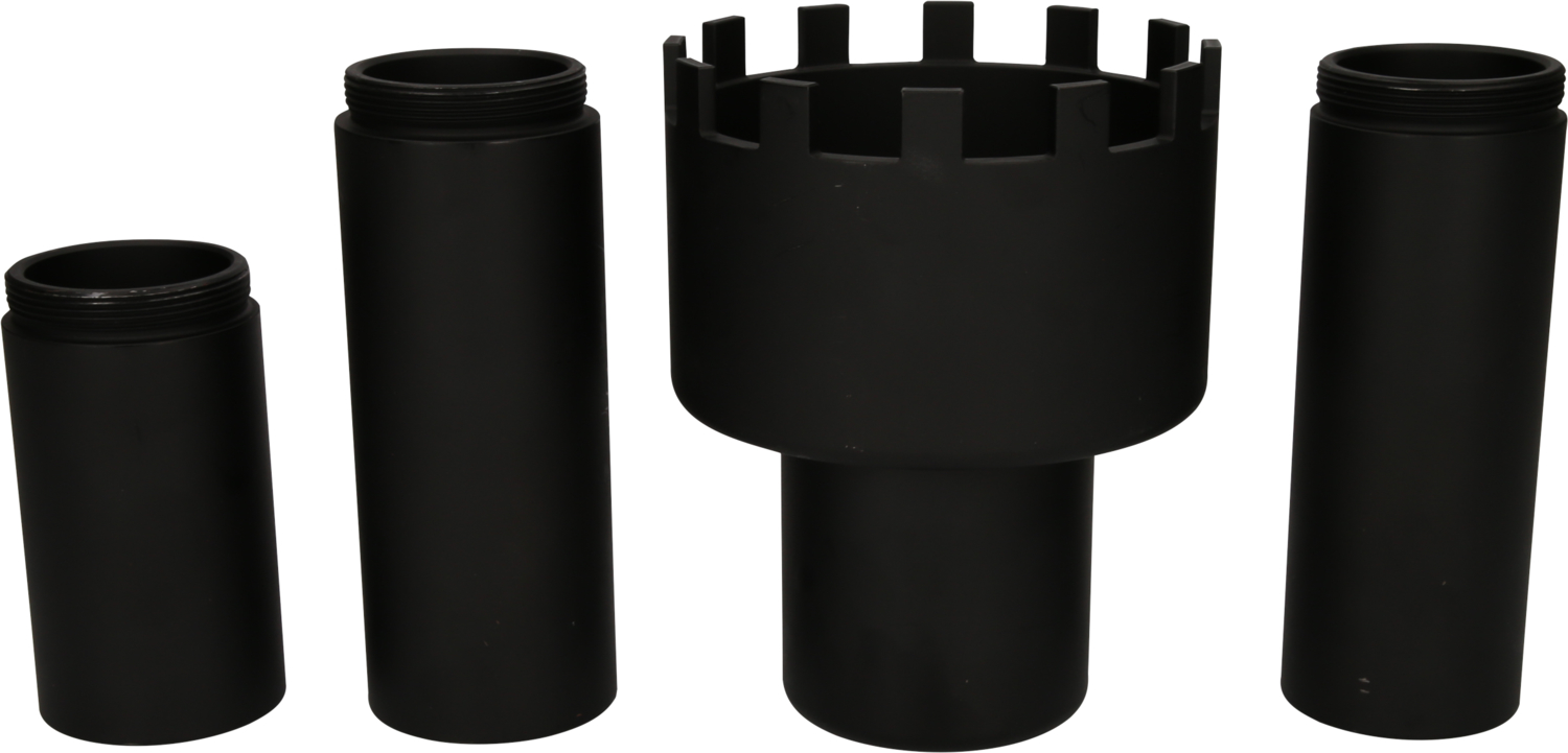 KS Tools Nutmuttern-Schlüssel-Satz mit 3 Führungsrohren für Mercedes, Ø 105,5 mm , 4-tlg