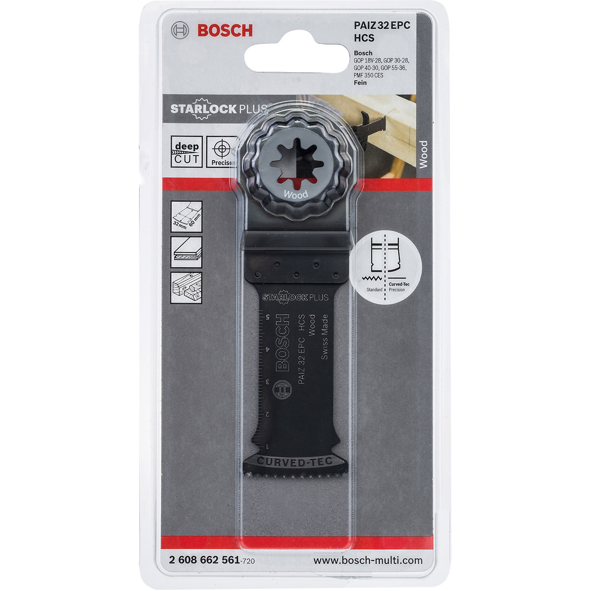 Bosch HCS Tauchsägeblatt PAIZ 32 EPC Wood, 60 x 32 mm, 1er-Pack