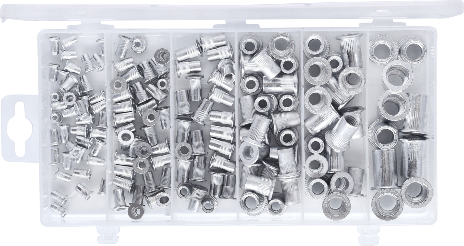 KS Tools Sortiment Gewindenieten, Aluminium, M3x9mm-M10x21mm, 150-tlg