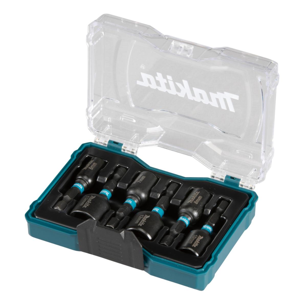 Makita Steckschlüssel-Set 6-teilig - 1/4 Zoll Sechskant - Impact Black - E-15768