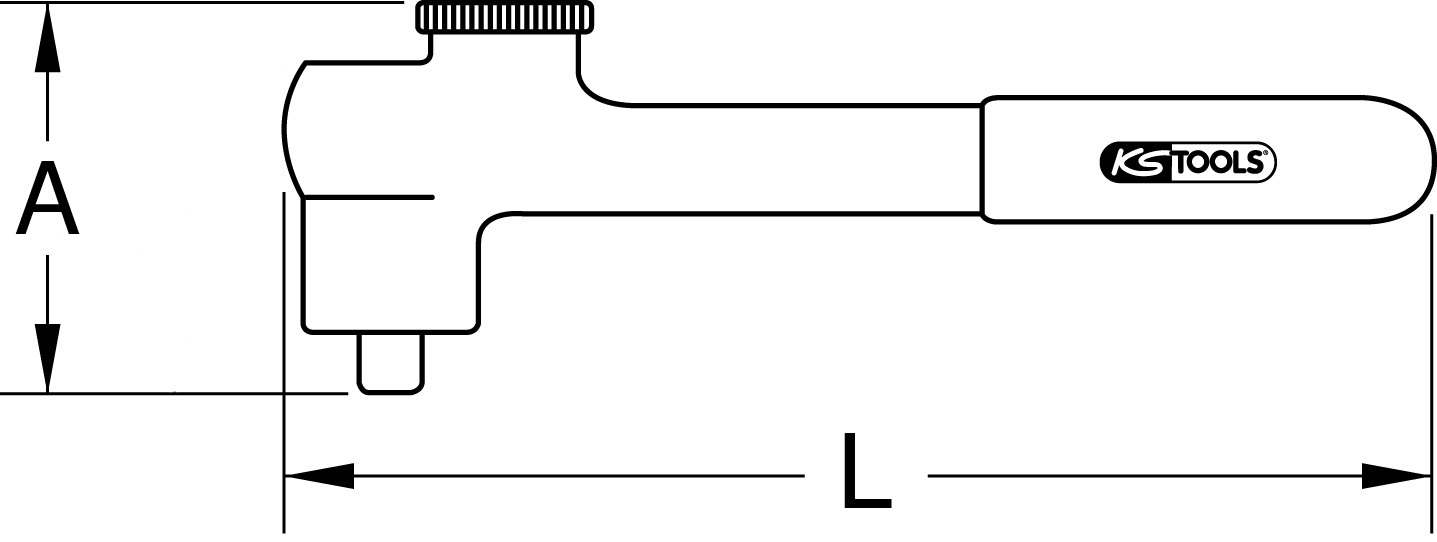KS Tools 1-2" Umschaltknarre mit Schutzisolierung, 32 Zahn