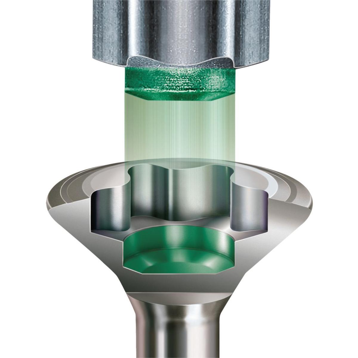 SPAX Fassadenschraube A2 Linsensenkkopf Klein 8mm starke Fräsrippen T-Star Plus T20 Fixiergewinde 4C