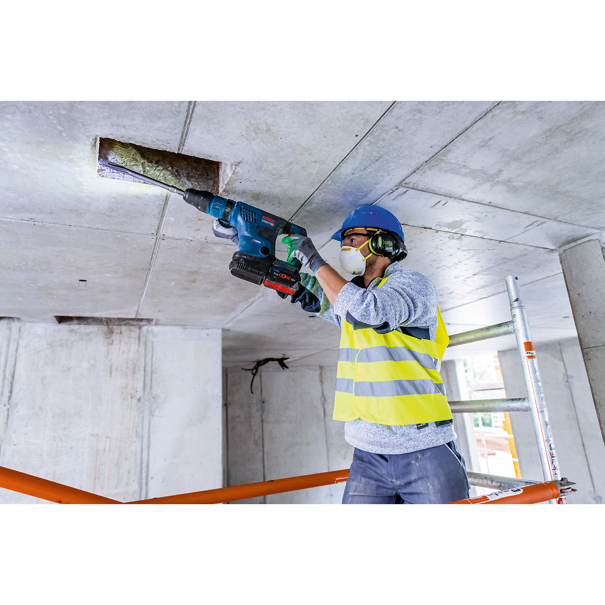Bosch Akku-Bohrhammer BITURBO mit SDS max GBH 18V-36 C, 2 x Akku ProCORE18V 8.0Ah