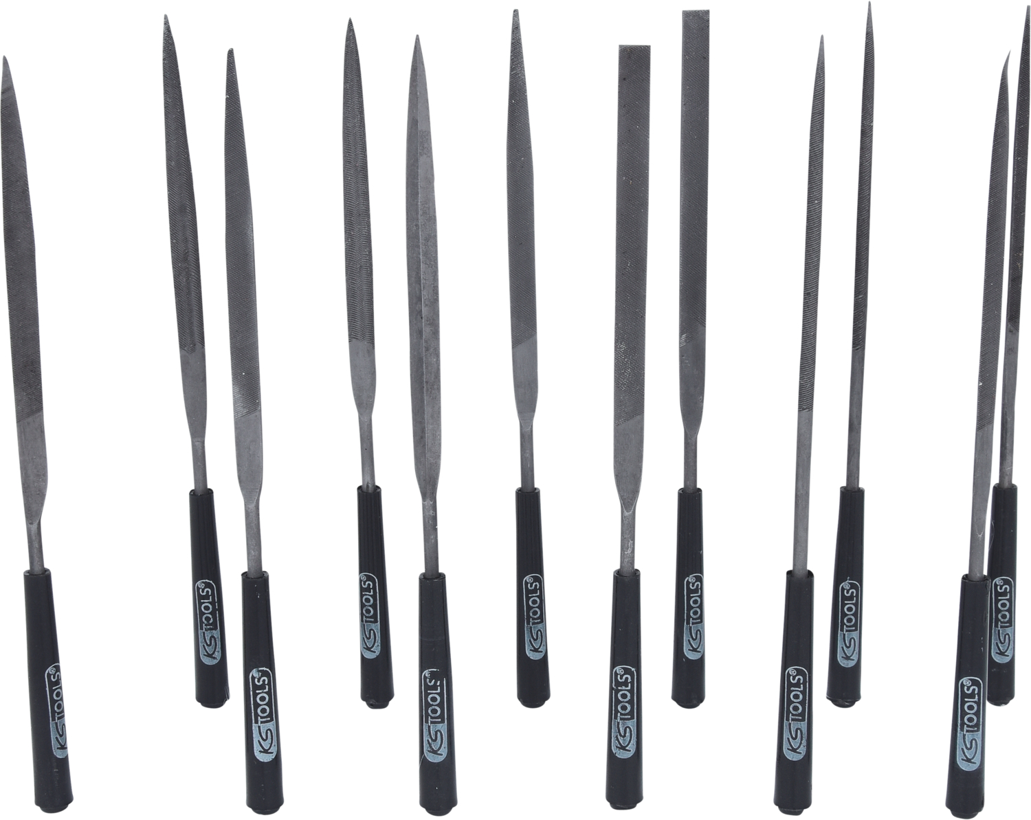 KS Tools Nadelfeilen-Satz mit Kunststoffheft, 12-tlg
