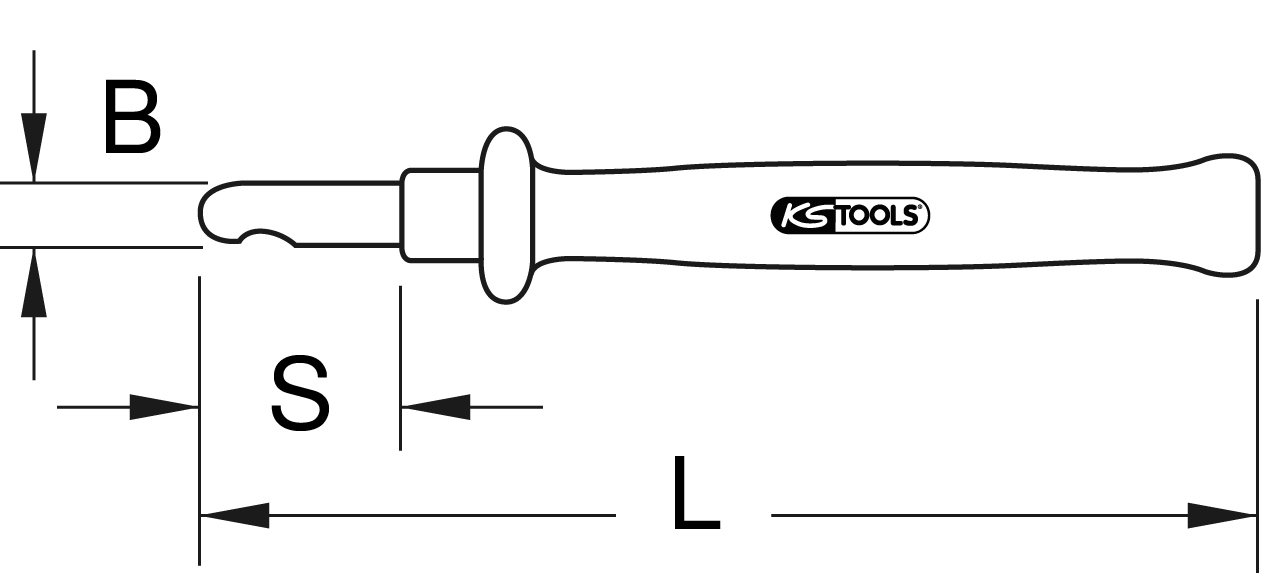 KS Tools Abmantelungsmesser mit Schutzisolierung, 185mm