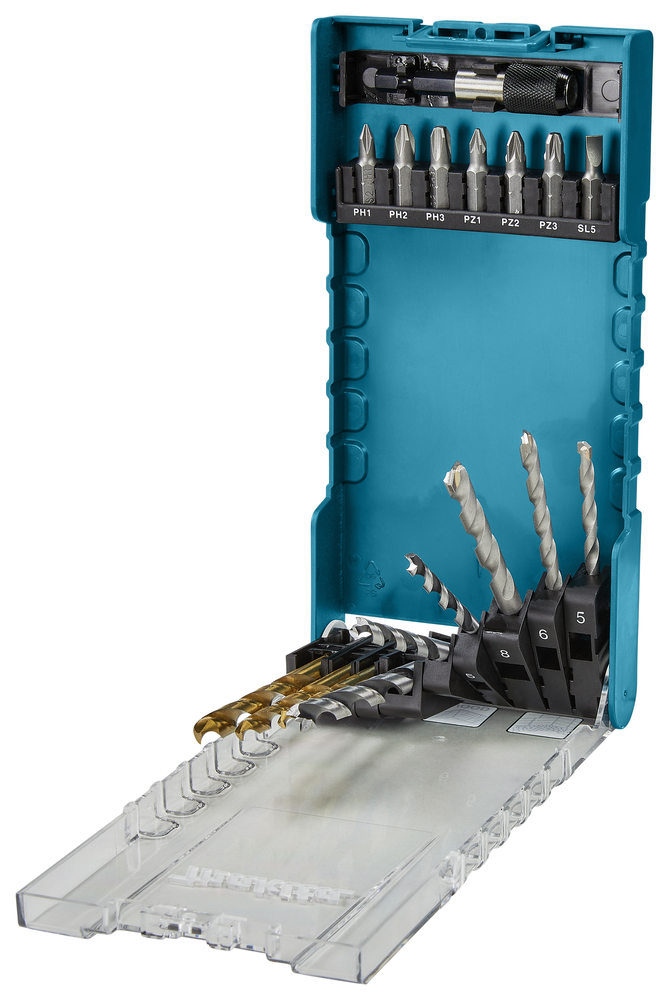 Makita Bohrer-Bit-Set 17-tlg. - Ø 5-8 mm in Box - D-74887