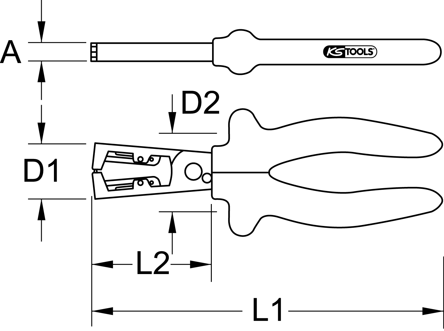 KS Tools ESD Abisolierzange, 140mm