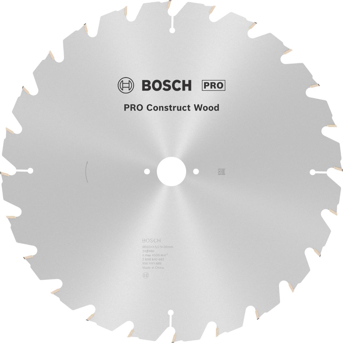 Bosch PRO Kreissägeblatt Construct Wood für Tischkreissägen