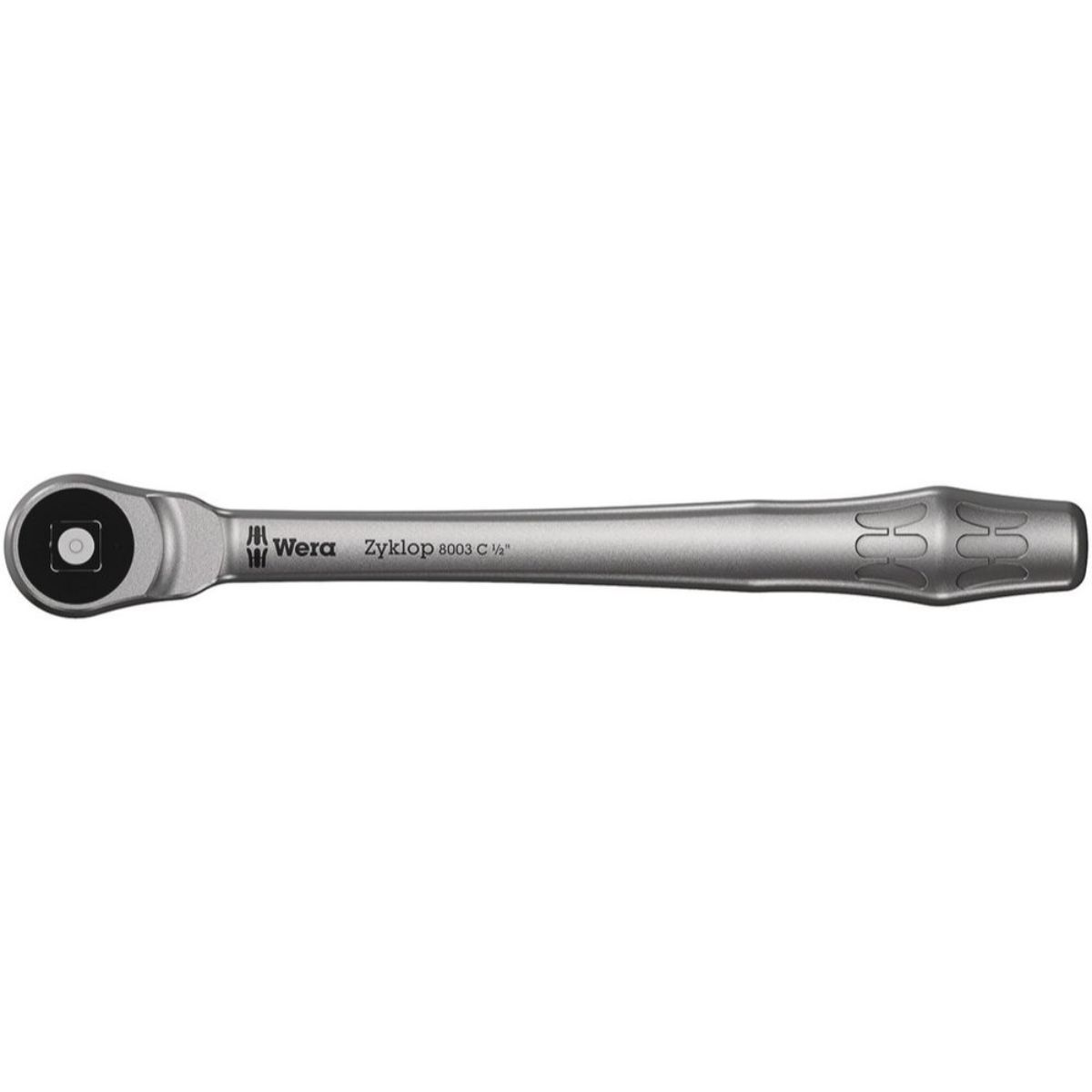 Wera 8003 C Zyklop Metal-Knarre mit Durchsteckvierkant mit 1/2"-Antrieb