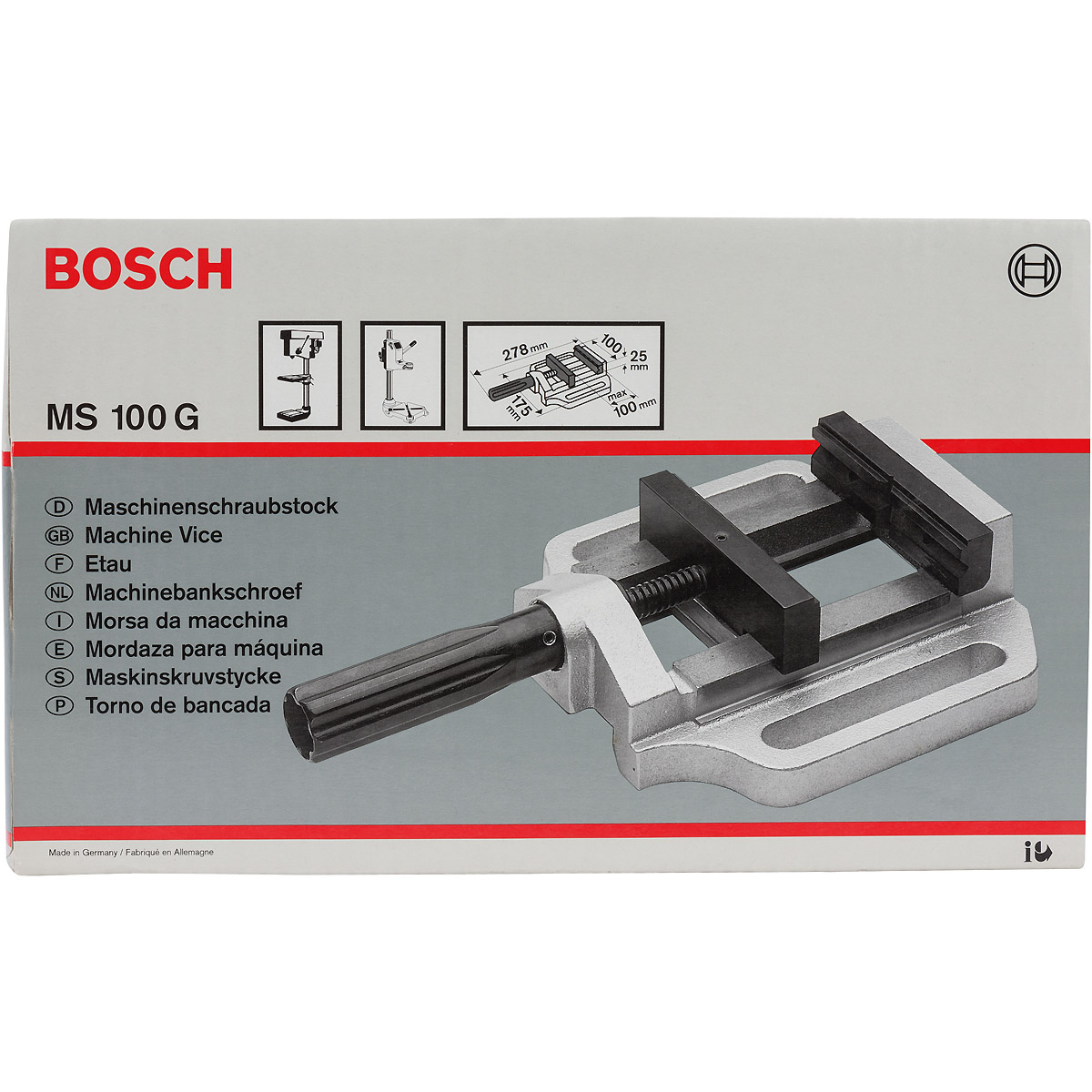 Bosch Maschinenschraubstock MS 100 G, 135 mm, 100 mm, 100 mm