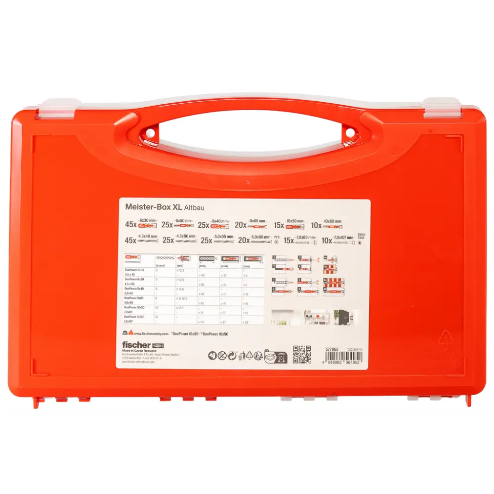 Fischer Dübelsortiment Meister-Box XL Altbau + Schrauben (280 Teile)