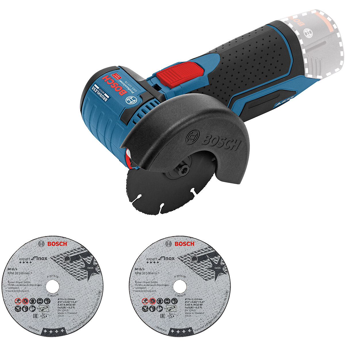Bosch Akku-Winkelschleifer GWS 12V-76, Solo Version