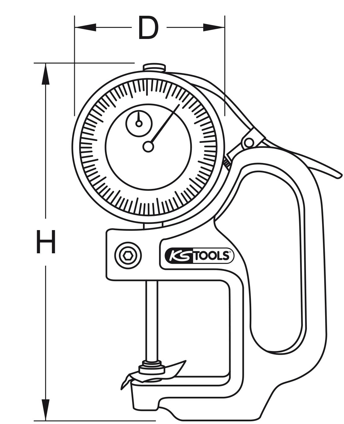 KS Tools Dicken-Messuhr 0-30mm