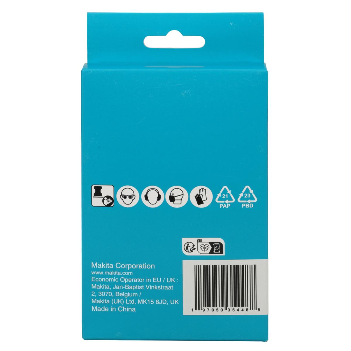 Makita Netzschleifmittel A120 80x130mm, Körnung ,Klett, Gitter, 10 Stück