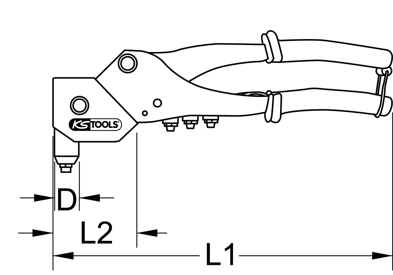 KS Tools Handnietzange, 290mm