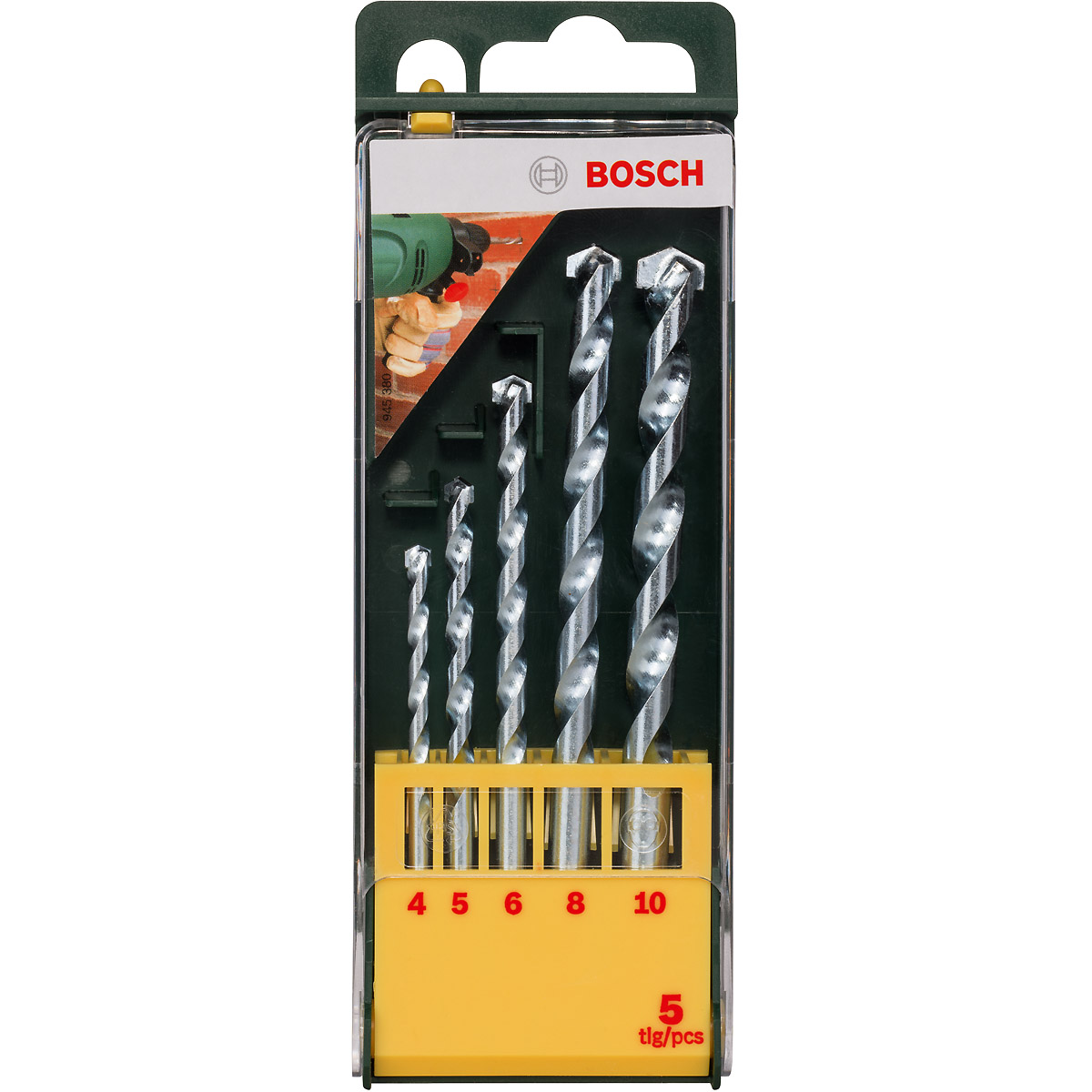 Bosch Steinbohrer-Set, 5-teilig, 4 - 10 mm, HM-Steinbohrer