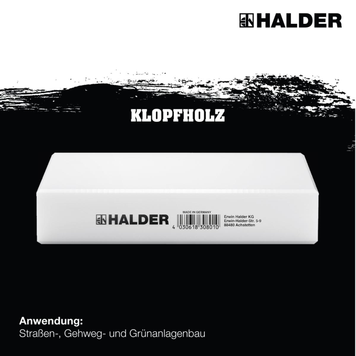 HALDER Klopfholz 200 x 140 x 40 mm